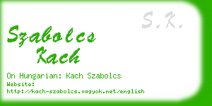 szabolcs kach business card